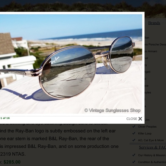 Ray Ban vintage Oval Sunglasses Gunmetal w tortoise arms; may